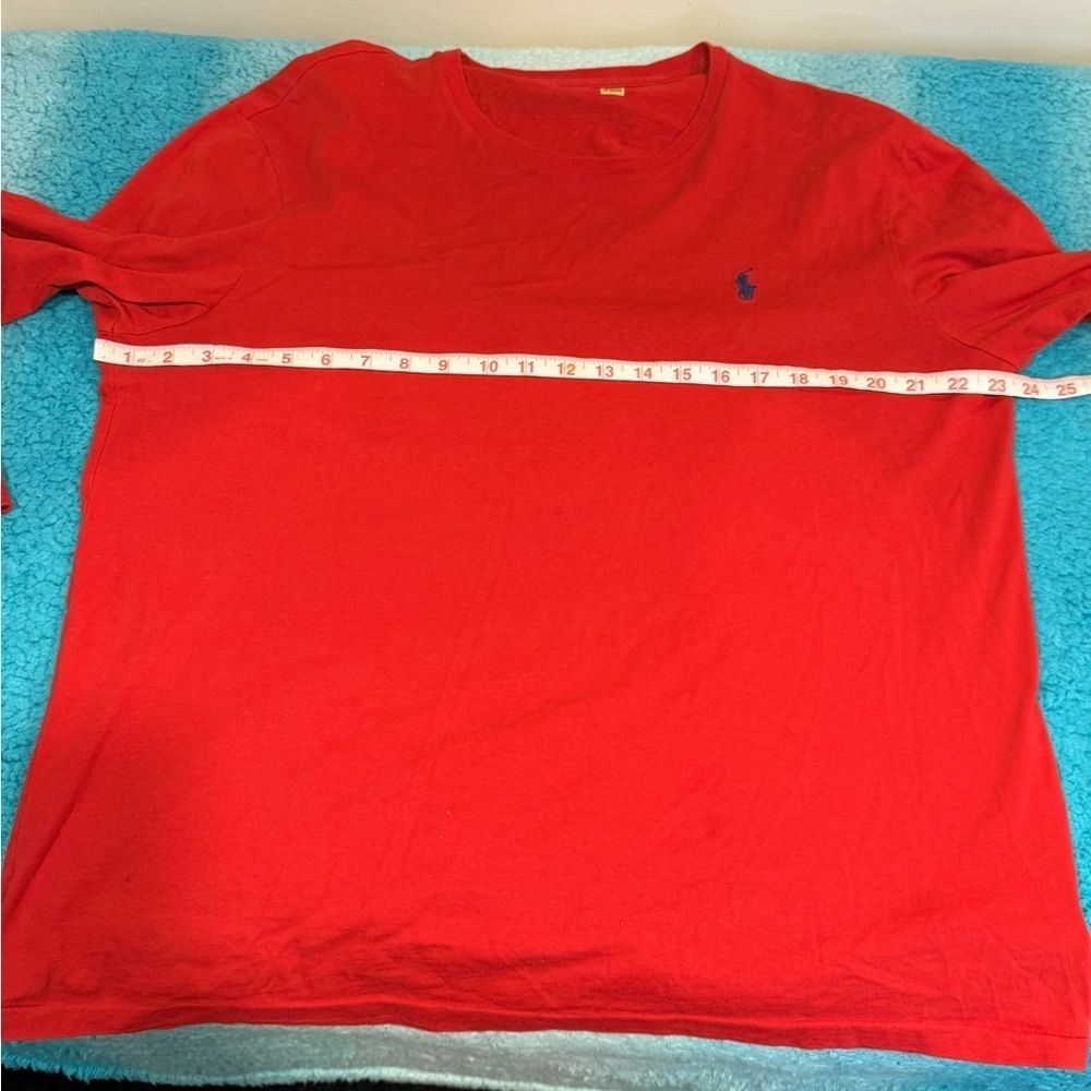 🔥Polo Ralph Lauren Red Long Sleeve Shirt with Logo🔥 - Picture 3 of 5